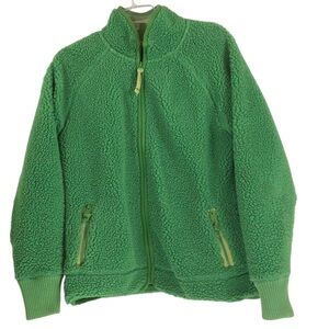 Old Navy Women's Green Plush Pile Warm Full Zip Jacket - Lg